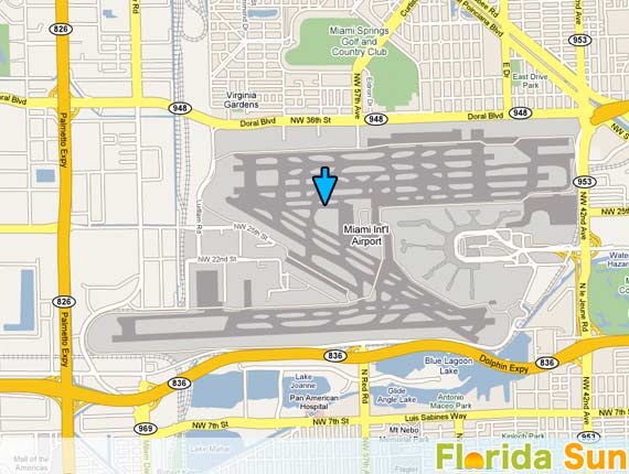 miami international airport | rental car map