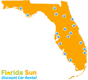 Map of Florida airport rental locations